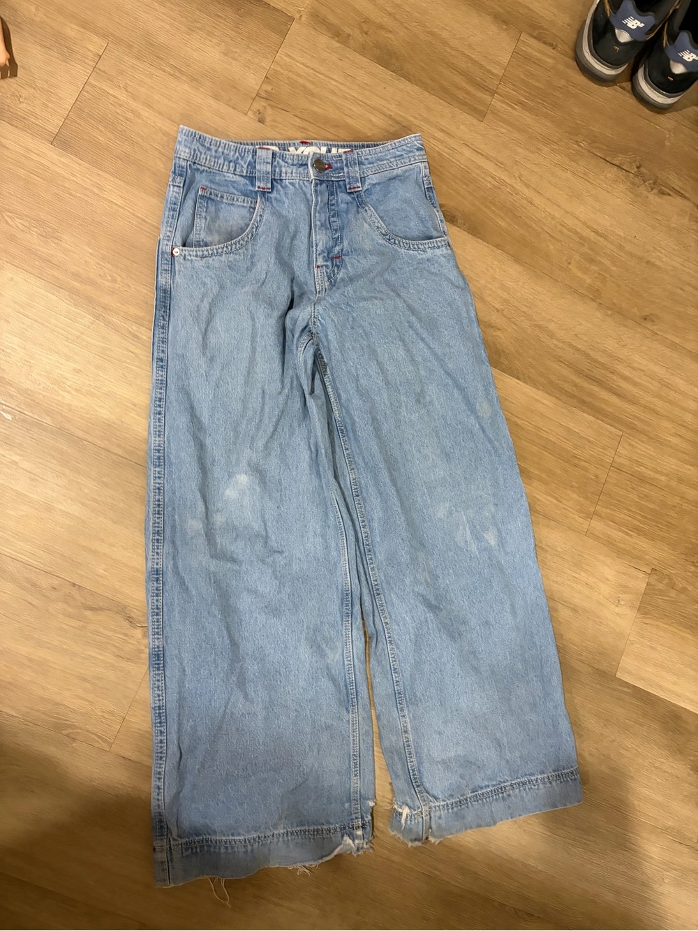Men's Light Blue Bootcut Denim Jeans - Relaxed Fit